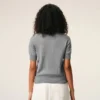 Grey Wool Short Sleeves Ami De Coeur Cardigan Grey Wool Short Sleeves Ami De Coeur Cardigan