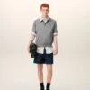Grey Wool Short Sleeves Ami De Coeur Polo