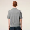 Grey Wool Short Sleeves Ami De Coeur Polo