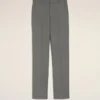 Grey Wool Straight Trousers Grey Wool Straight Trousers