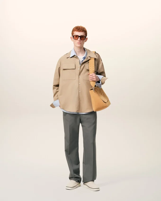 Grey Wool Straight Trousers Grey Wool Straight Trousers
