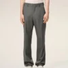 Grey Wool Straight Trousers Grey Wool Straight Trousers
