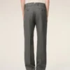 Grey Wool Straight Trousers Grey Wool Straight Trousers