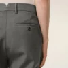 Grey Wool Straight Trousers Grey Wool Straight Trousers