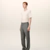 Grey Wool Straight Trousers Grey Wool Straight Trousers