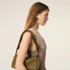 Khaki Leather Carrousel Bag
