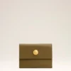 Khaki Leather Carrousel Folded Card Holder