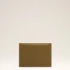 Khaki Leather Carrousel Folded Card Holder