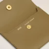 Khaki Leather Carrousel Folded Card Holder