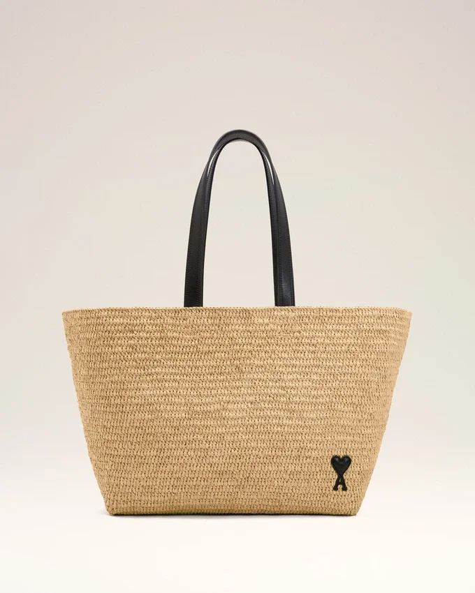 Natural Rafia Ami De Coeur Tote Bag Natural Rafia Ami De Coeur Tote Bag