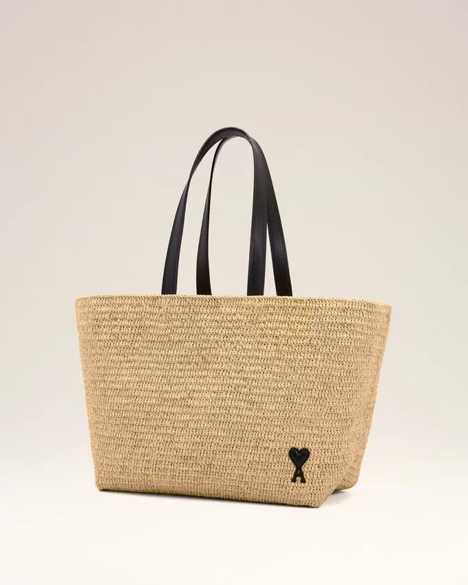 Natural Rafia Ami De Coeur Tote Bag Natural Rafia Ami De Coeur Tote Bag