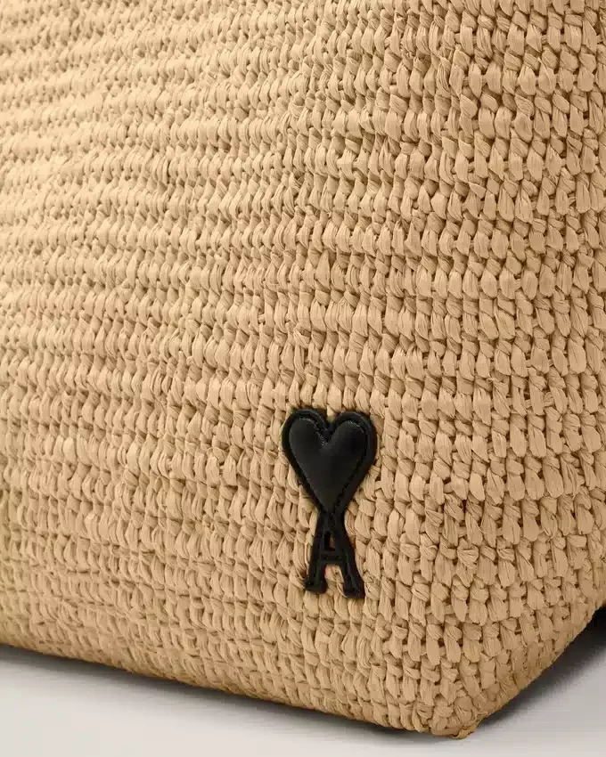 Natural Rafia Ami De Coeur Tote Bag Natural Rafia Ami De Coeur Tote Bag