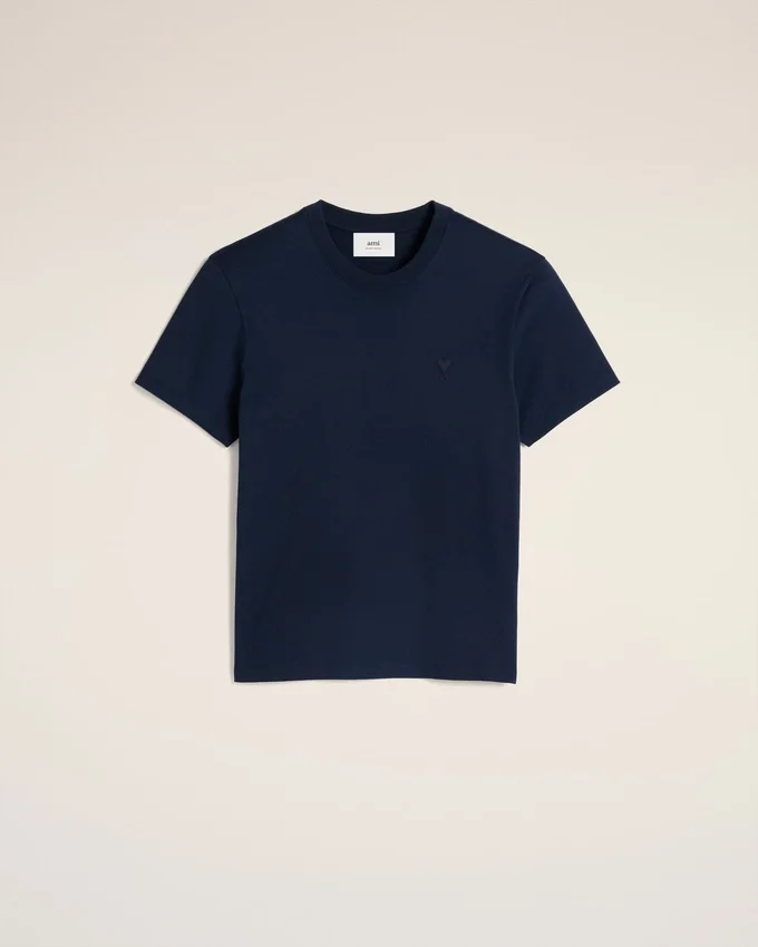 Navy Cotton Ami De Coeur T-Shirt Navy Cotton Ami De Coeur T-Shirt