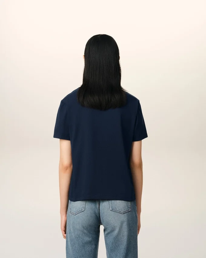 Navy Cotton Ami De Coeur T-Shirt Navy Cotton Ami De Coeur T-Shirt