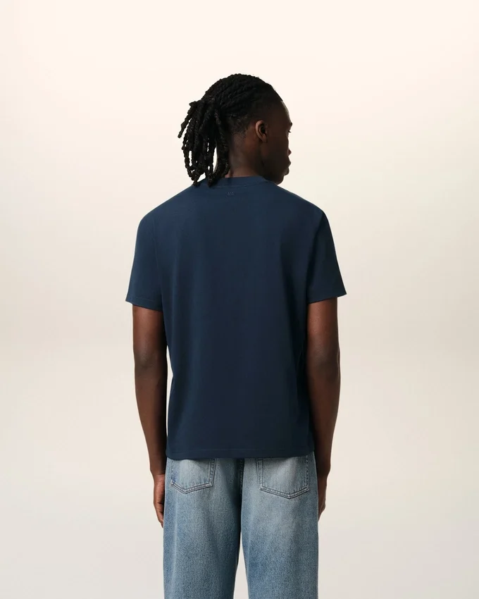 Navy Cotton Ami De Coeur T-Shirt Navy Cotton Ami De Coeur T-Shirt