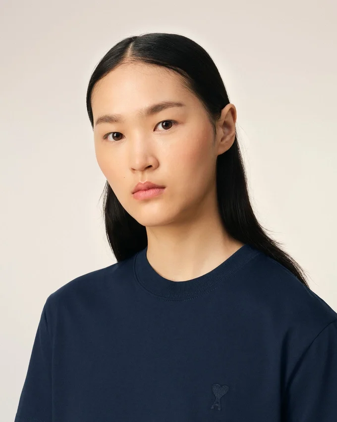 Navy Cotton Ami De Coeur T-Shirt Navy Cotton Ami De Coeur T-Shirt