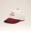 Red and White Bicolor Cotton Ami Paris Cap Red and White Bicolor Cotton Ami Paris Cap