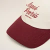 Red and White Bicolor Cotton Ami Paris Cap Red and White Bicolor Cotton Ami Paris Cap