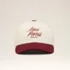 Red and White Bicolor Cotton Ami Paris Cap Red and White Bicolor Cotton Ami Paris Cap