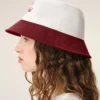 Red and White Cotton Ami Paris Hat