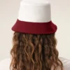 Red and White Cotton Ami Paris Hat