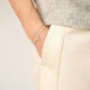 Silver Brass Ami De Coeur 2 in 1 Chain Necklace