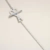 Silver Brass Ami De Coeur Chain Necklace