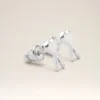 Silver Brass Ami De Coeur Hammered Earrings