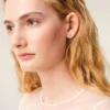 Silver Brass Ami De Coeur Hammered Earrings
