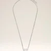 Silver Brass Ami De Coeur Pendant Necklace