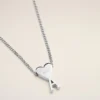 Silver Brass Ami De Coeur Pendant Necklace