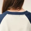 White and Blue Cotton Ami De Coeur Knitted Patch T-Shirt White and Blue Cotton Ami De Coeur Knitted Patch T-Shirt
