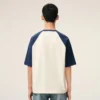 White and Blue Cotton Ami De Coeur Knitted Patch T-Shirt White and Blue Cotton Ami De Coeur Knitted Patch T-Shirt