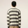 White and Brown Cotton Ami De Coeur Cardigan