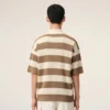 White and Brown Cotton Ami De Coeur Polo White and Brown Cotton Ami De Coeur Polo