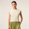 White and Green Bicolor New Wool Midi Dress White and Green Bicolor New Wool Midi Dress