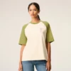 White and Green Cotton Ami De Coeur Knitted Patch T-Shirt White and Green Cotton Ami De Coeur Knitted Patch T-Shirt