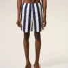 White and Navy Long Stripes Swimsuit White and Navy Long Stripes Swimsuit
