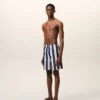 White and Navy Long Stripes Swimsuit White and Navy Long Stripes Swimsuit