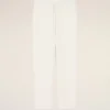White Blended Linen Elasticated Waist Trousers White Blended Linen Elasticated Waist Trousers