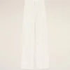White Blended Linen Low Waist Straight Pant White Blended Linen Low Waist Straight Pant