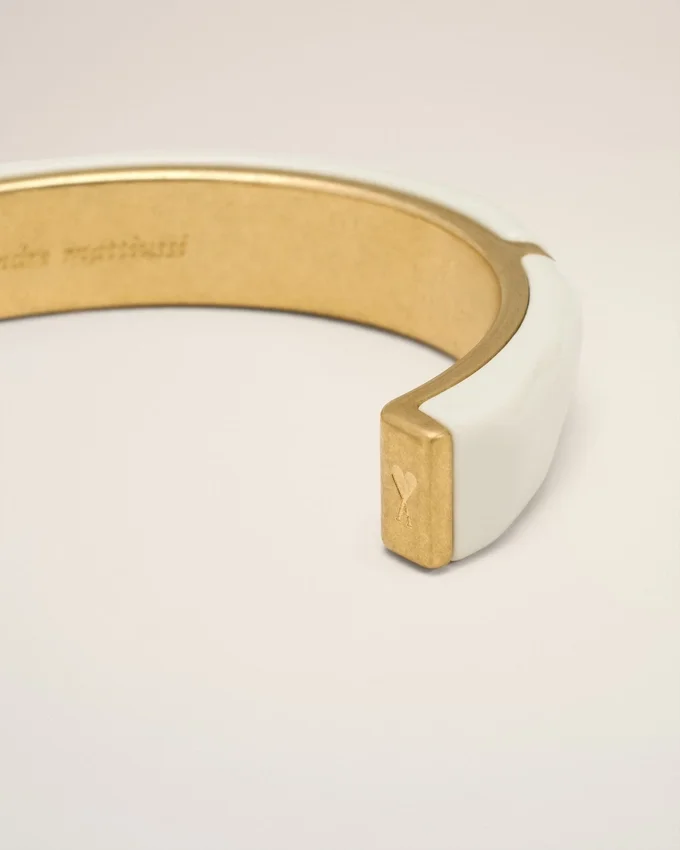 White Brass Hammered Lacquered Bracelet White Brass Hammered Lacquered Bracelet