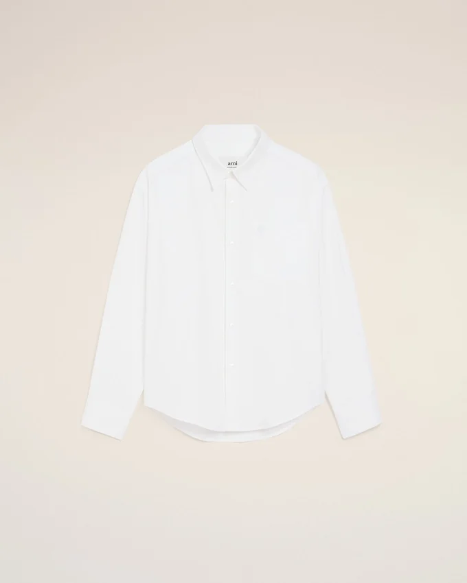 White Cotton Ami De Coeur Boxy Shirt White Cotton Ami De Coeur Boxy Shirt