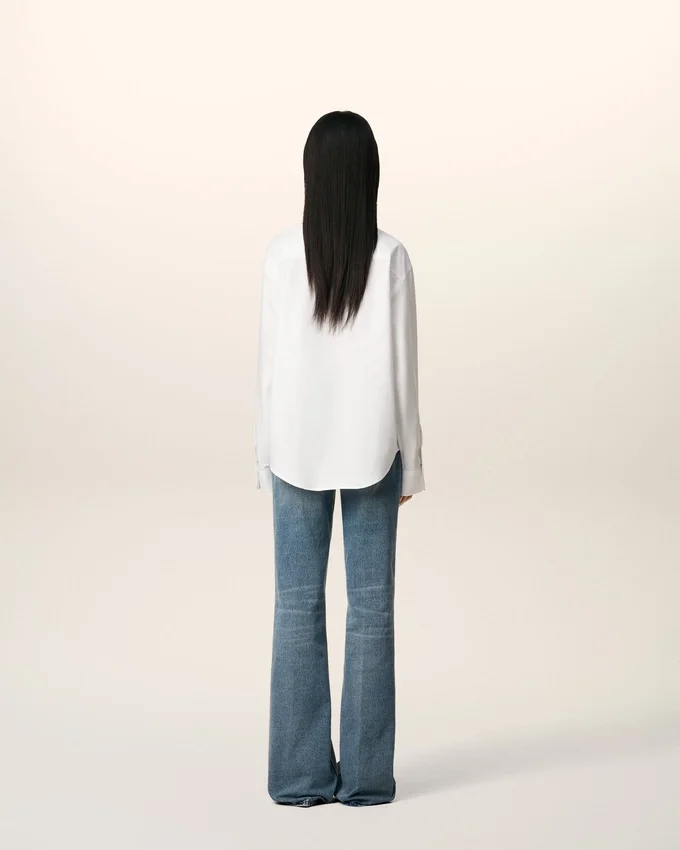 White Cotton Ami De Coeur Boxy Shirt White Cotton Ami De Coeur Boxy Shirt