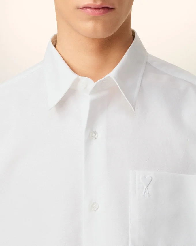 White Cotton Ami De Coeur Boxy Shirt White Cotton Ami De Coeur Boxy Shirt