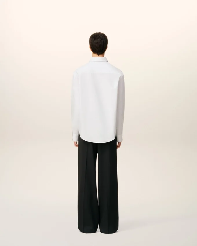 White Cotton Ami De Coeur Boxy Shirt White Cotton Ami De Coeur Boxy Shirt