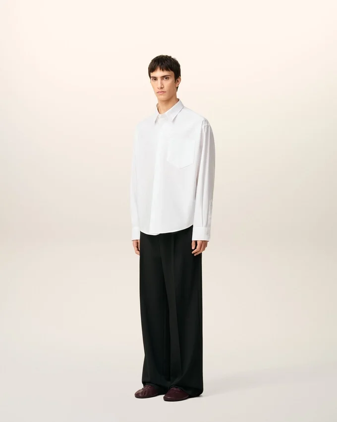 White Cotton Ami De Coeur Boxy Shirt White Cotton Ami De Coeur Boxy Shirt