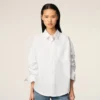 White Cotton Ami De Coeur Boxy Shirt White Cotton Ami De Coeur Boxy Shirt