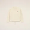White Cotton Ami De Coeur Crewneck Sweatshirt