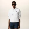 White Cotton Ami De Coeur Cropped Hoodie White Cotton Ami De Coeur Cropped Hoodie